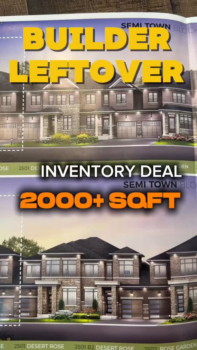 Builder leftover deal — linked townhomes in Brampton 🚨 (feels like a semi)
These are rare inventory homes priced below market value.
What you’re getting:
• 1 car garage (semi-like layout)
• ~2000 sq ft
• 3 & 4 Bedroom floor plans
• Move-in ready & move-in soon options
Perfect for buyers who want more space than a typical townhome without paying semi-detached prices.
These are limited builder leftovers — once they’re gone, they’re gone.
Book a tour or call me to secure your unit.
Arshdeep Singh
Salesperson at Royal LePage Signature Realty
Call/Text: 416-857-7186
#arshpanesar #tdotpreconca #bramptonrealestate #gtatownhomes #firsttimehomebuyergta