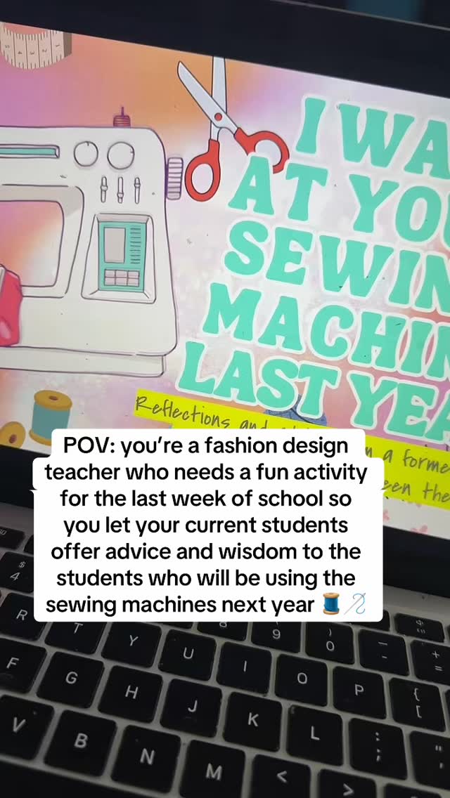 The sewing machines your current Fashion Design students have been sewing with will be used by a new batch of students next year, so why not let your current students have an opportunity to shed some light and words of wisdom on how to make the MOST of their Fashion Design experience in your classroom?
Comment “EOY” and I’ll send you 3 options that contain 30-70+ engaging projects and activities I've created so you can choose the best option to help you finish the year strong 💪🏼
🤗 30-Day Access to 70+ activities for $24 (the only survival plan you’ll need)
🤗 30+ EOY + B2S GROWING bundle for $44 (May, June, AND August totally covered FOR LIFE)
🤗 OR lifetime access for $399 (you love my lessons and want EVERYTHING for LIFE)
And if you’re already a member of The FCS Closet, don’t sweat it boo! You already have EVERYTHING 💋
#fcsteacher #facsteacher #highschoolteacher #middleshoolteacher #fashiondesign