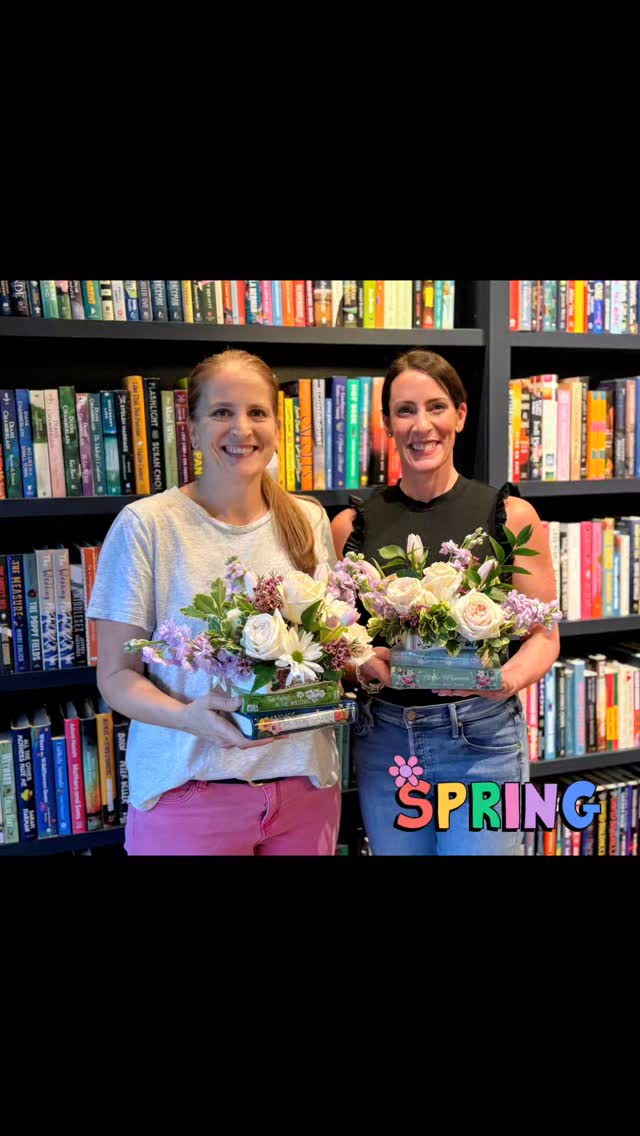 We had a great night creating a Spring arrangement in book stack vases. Thanks for coming Flower Friends! Special thanks to Ren Witte for helping and making some delicious macarons! #katyflorist #booklover #floralworkshops #floralclass