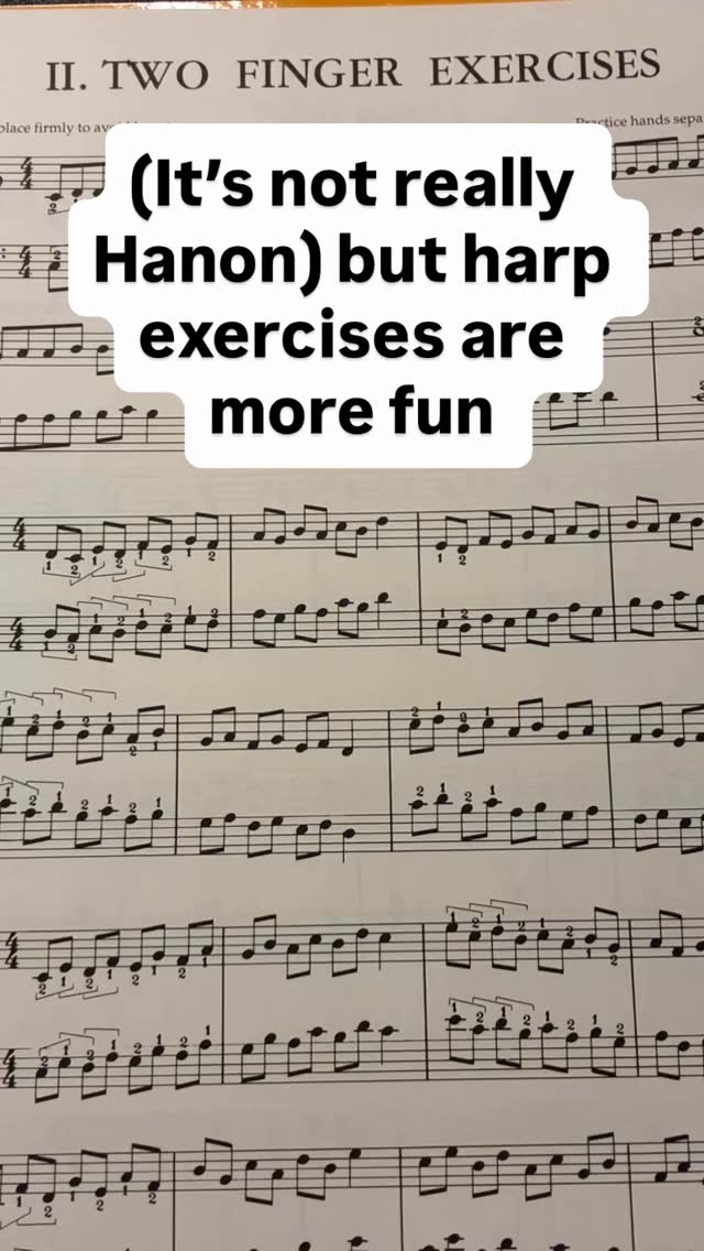 @__pianomom88 sorry. I was too young to appreciate the mental silence exercises afford.
#Hanon #harp #pianolessons #violinlessons #yeahthatgreenville