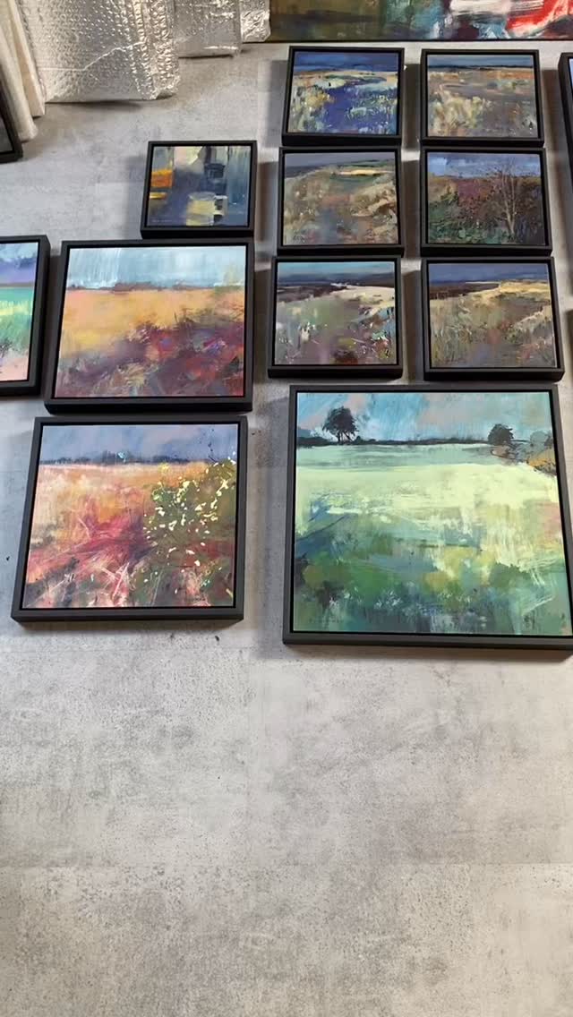 I’m excited to get these back from the framer, they’re heading out with more paintings to the @scargallery23 tomorrow, we’re setting up ready to open this Thursday!!