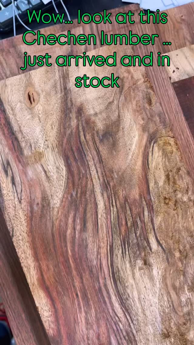 4/4 Chechen lumber just arrived and in stock. Come on in and grab some!