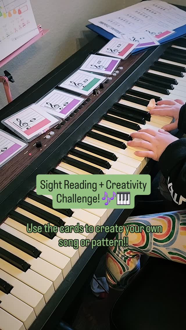 Flash cards, but make it music magic🎶✨
I love breaking these out in lessons and watching students turn simple ideas into something totally their own. There’s nothing better than that moment when it clicks—and they hear their creation come to life as a real melody.
Confidence + creativity = the best kind of music making 💛
