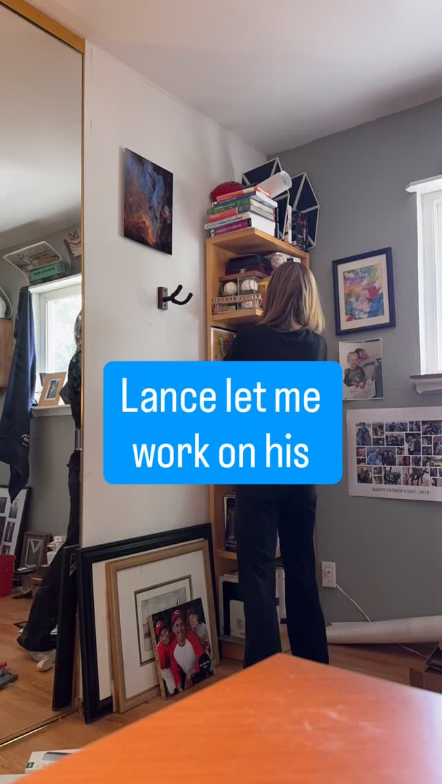And 17 years later, he finally lets me tackle his office . . . Also known as . . .