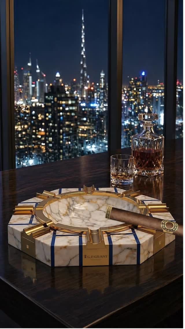 🔥 Luxury ashtray crafted from natural Calacatta Gold marble, crystal glass and brass. A sculptural cigar ashtray for refined interiors and collectors.
⚜️ 195 precision-assembled elements
🧲 8 removable magnetic cigar holders
✨ Detachable ash bowl
Buy here: https://www.gpgrant.com/product-page/unique-ashtray-53
#GPGrant #GPGrantStyle #GPGrantIconicAshtrays #GPGrantAshtrays #IconicAshtrays #ashtrays #cigarashtray #stoneashtray #marbleashtray #LuxuryAshtray #CigarAshtray #CalacattaGold #MarbleAshtray #LuxuryCigarAccessories #CigarLounge #LuxuryInterior #BespokeLuxury #newproduct #unique #uniquegifts #uniquegift #accessories #luxury #lifestyle #gentleman #gentlemanlifestyle #cigars #cigar #cigarlife #cigarlover