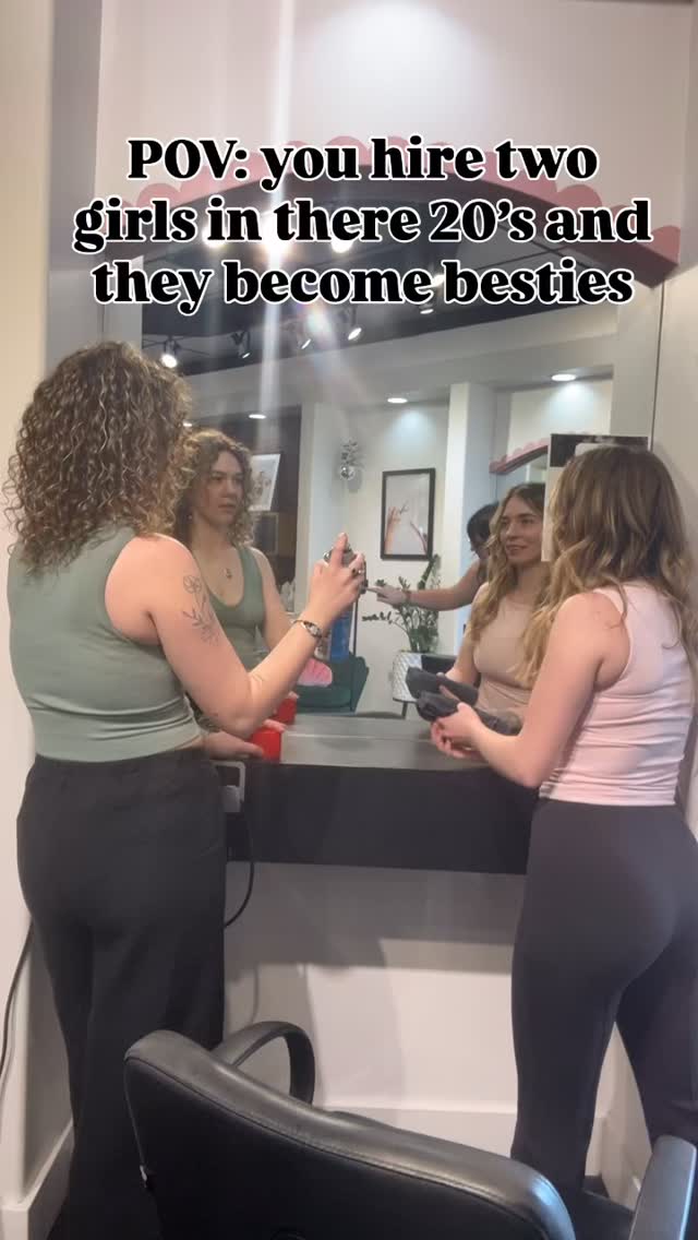 But in all seriousness, we are all besties here 🩷🫶🏻
•
•
•
#salonhumor #workbestie #instadaily #dreamteam