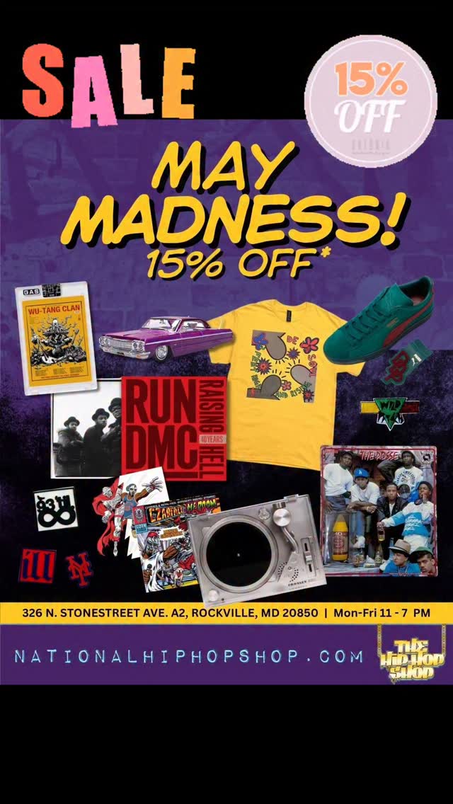 🔥May Madness SALE @thenationalhiphopshop Nationalhiphopshop.com Limited Quantities of Hot New Products so act fast!!!