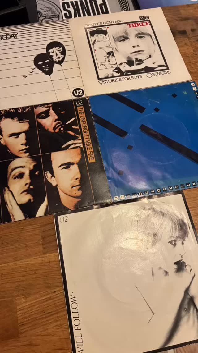 @u2 singles just in. All Irish CBS pressings. 😊