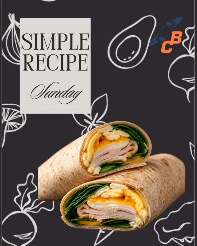 SIMPLE RECIPE SUNDAY 🌯
Protein Breakfast Wrap
Fast. Simple. Filling.
This isn’t your sit-down-and-stay meal.
Grab it, eat it, and go do something productive with your Sunday.
What you need:
* 1 whole grain wrap
* 2 eggs
* ¼ cup egg whites
* 2–3 slices turkey or chicken
* Handful of spinach
* 1 tbsp shredded cheese
* Salt, pepper, chili flakes (optional)
How to make it:
Cook your eggs + egg whites.
Warm the wrap.
Layer it all in.
Roll it tight. Done.
Macros (approx):
* Calories: ~420 kcal
* Protein: ~38g
* Carbs: ~28g
* Fats: ~18g
Behind the macros:
Protein keeps you full and supports muscle recovery.
Carbs give you usable energy without the crash.
Fats slow things down just enough to keep you steady.
No complications. No huge prep. Nutrition that works.
Find Your Strength. 💪
#findyourstrength #cbalancefitfam #simplerecipesunday