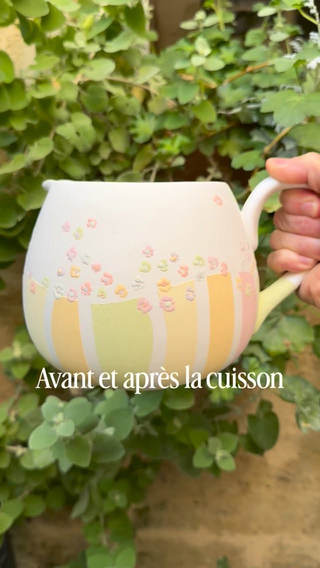 Notre superbe pichet matisse avant et après la cuisson.