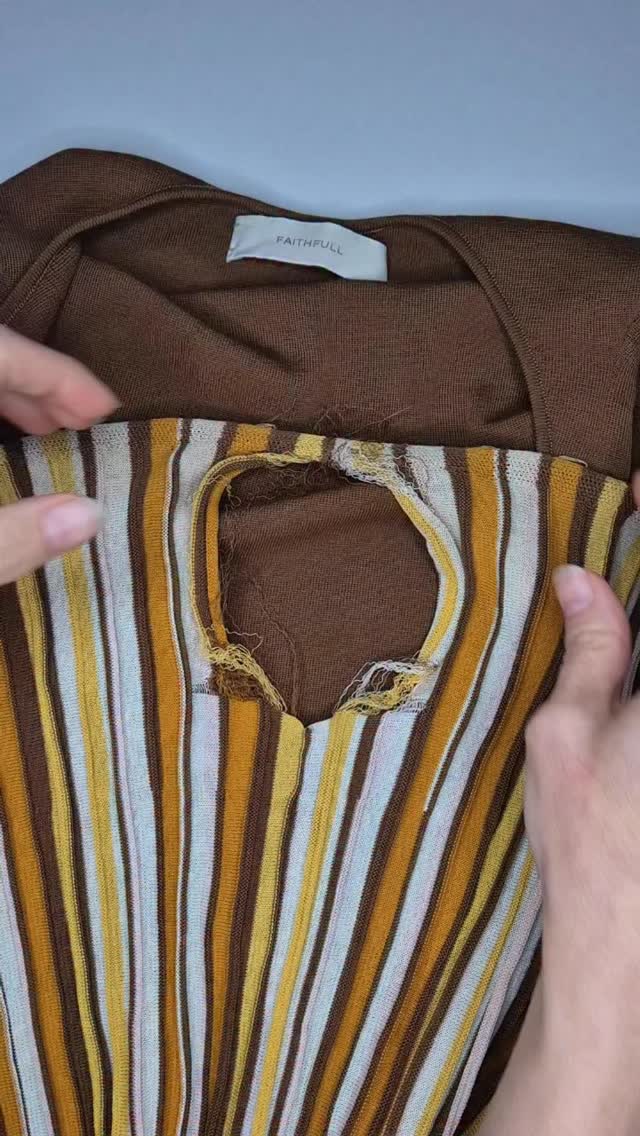 A favourite knit, softened by wear and finally in need of repair.
Our Maker Lyudmila carefully restored this @faithfullthebrand piece, repairing the damage while preserving the character that comes from being genuinely worn and well loved.
Some clothes earn their place in a wardrobe over time 💛
#TheSeamFixedIt #CultureOfCare #KnitwearRepair #InvisibleRepair #LovedClothesLast