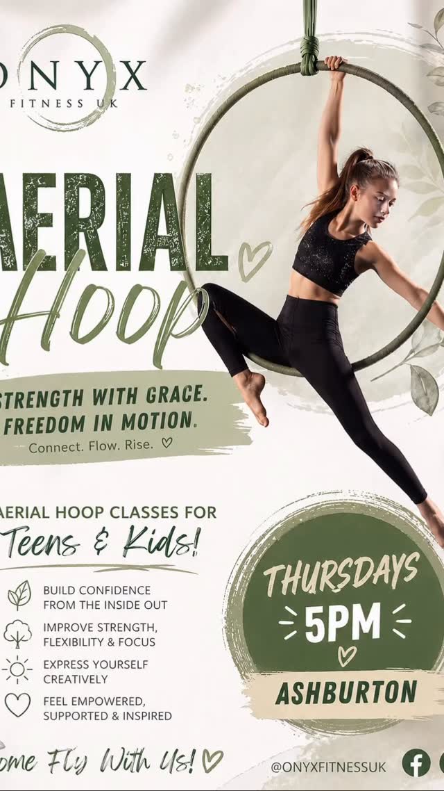 New kids/teens hoop class starts tonight at 5pm in Ashburton Arts Centre. Book a space on our website now www.onyxaerialfitness.co.uk #kidshoop #teenshoop #makingfriends #miniaerialists #buildingstrength