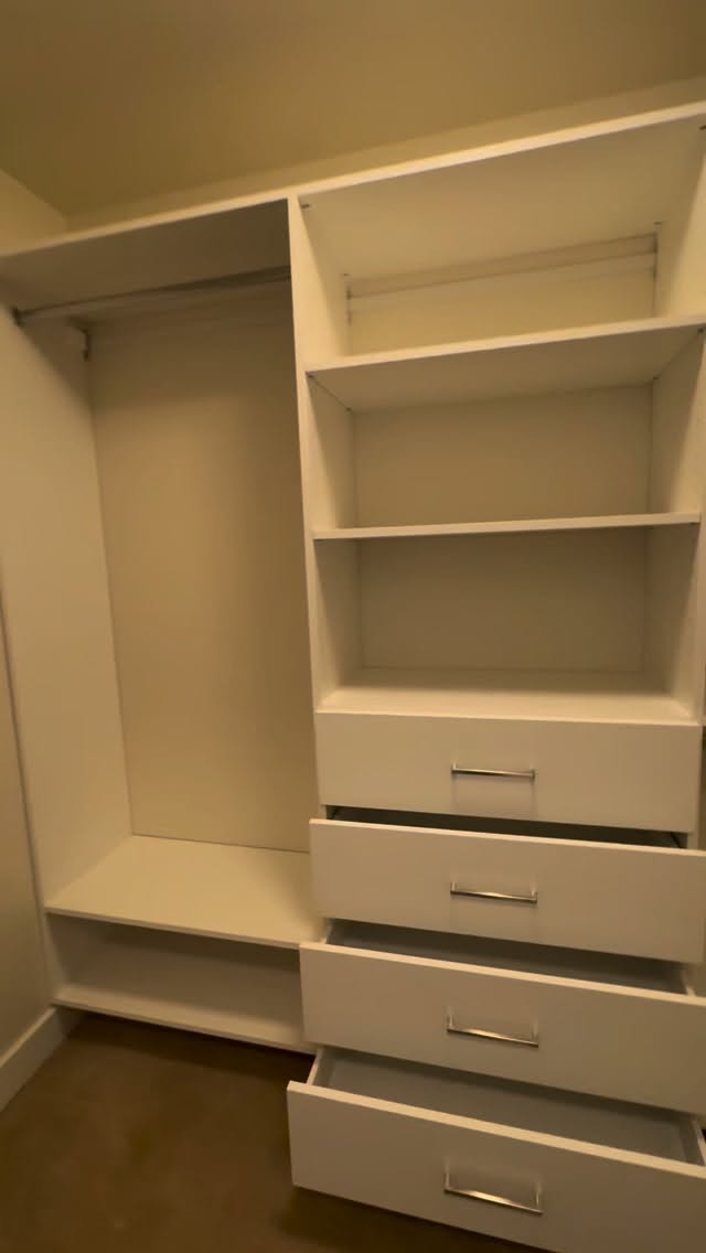 We just wrapped up a pair of hot custom closets… and honestly, they know it.
Clean lines. Perfect lighting. Shelves that actually deserve your clothes. These closets didn’t come to play — they came to organize your life and look good doing it.
Warning: may cause sudden urges to fold everything properly and throw out that shirt from 2009. 🔥