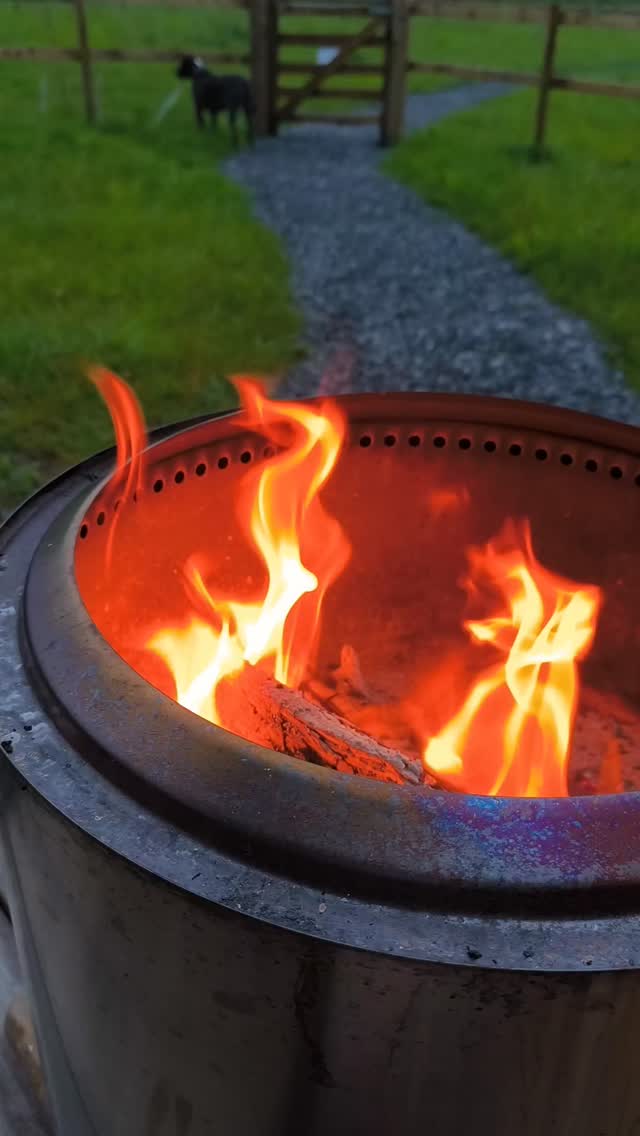 The crackle of flames, the bird song, the silence.
Take a minute.