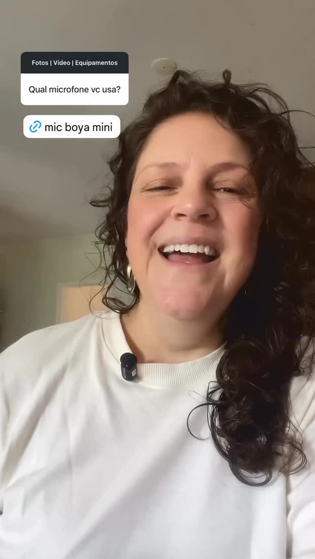 Me perguntaram sobre o microfone que eu uso nl dia a dia. Este é o boya mini. O áudio do vídeo é gravado com ele.
Clique na cesta para acessar o link ou digite “mic” e receba o link no direct