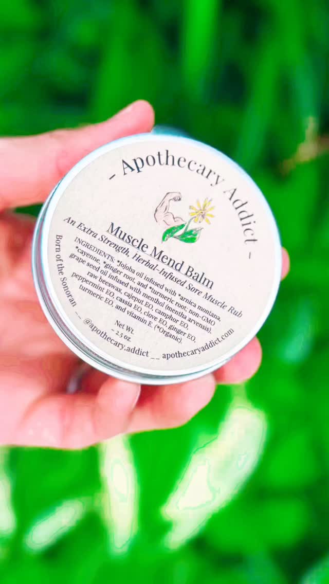 ✨🌿🫧🔥💪 Happy Wednesday from @apothecary.addict 💪🔥🫧🌿✨
Today’s Feature: “The Muscle Mend Balm” — a deeply penetrating, extra-strength botanical remedy for sore muscles and weary joints 🌿
This reel captures the process…
☀️🫙🌿 Slow solar infusions of arnica, cayenne, ginger, and turmeric…cooling menthol folded into silky oils…finished with a powerful blend of warming and clarifying essential oils 🔥❄️
A perfect balance of heat + cool — designed to soothe, stimulate, and restore. Naturally.
🌿 Highly concentrated — a little goes a very long way
Those who use it daily often find a single tin lasts upwards of a year - like my athletic husband @charlesdupreezmusic who uses it daily! 💪✨
Silken, potent, and made for true relief…
your go-to for overworked muscles, tension, and deep aches 💪
🌸 Thoughtfully made + beautifully giftable — just in time for Mother’s Day 🌸
Use code EARTHMOTHER10 for 10% off now through Friday 🌿
#apothecaryaddict #herbalhealing #musclerecovery #botanicalremedy #plantpoweredwellness
