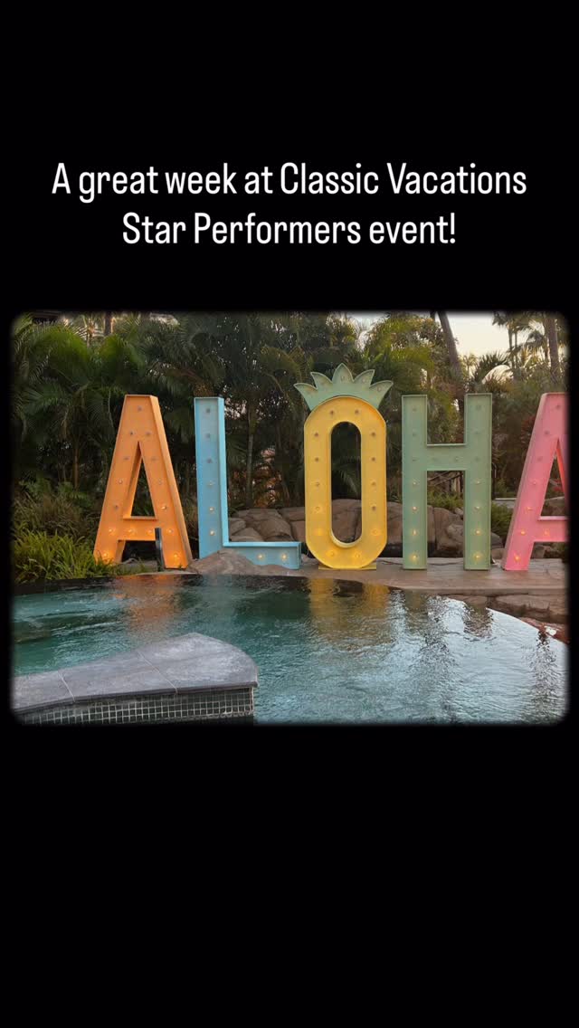 We had an amazing week in paradise thanks to Classic Vacations and most importantly, thanks to our incredible clients who made it all possible. 🩷
Because of your continued trust, we’re honored to be recognized as a Star Performer once again. ✈️🌴
#travelinstyle #tko #HawaiiTravel #weareclassicvacations #starperformer