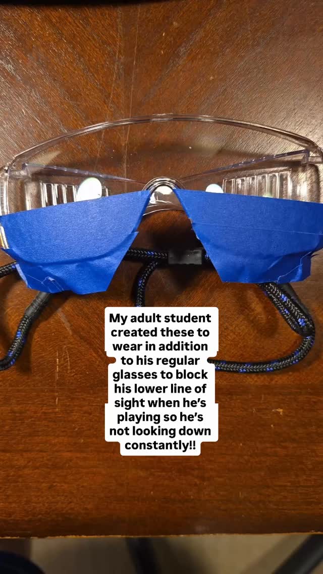 Yay for adult engineer students who solve solutions! (I usually just hold a book under their chin) but I can’t do that when they practice so he created a very clever solution!
#Blinders #lineofsight #pianolessons #violinlessons #yeahthatgreenville