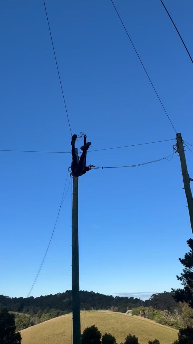 Flying high on the Giant Swing at Camp Rumbug 👏