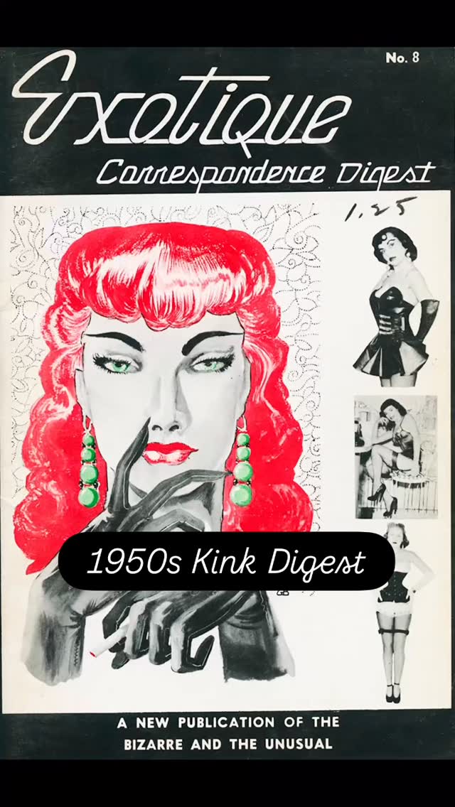 Exptique #8, featuring a cover by Gene Bilbrew and photos of the iconic Bettie Page. Available on eBay. Link in bio