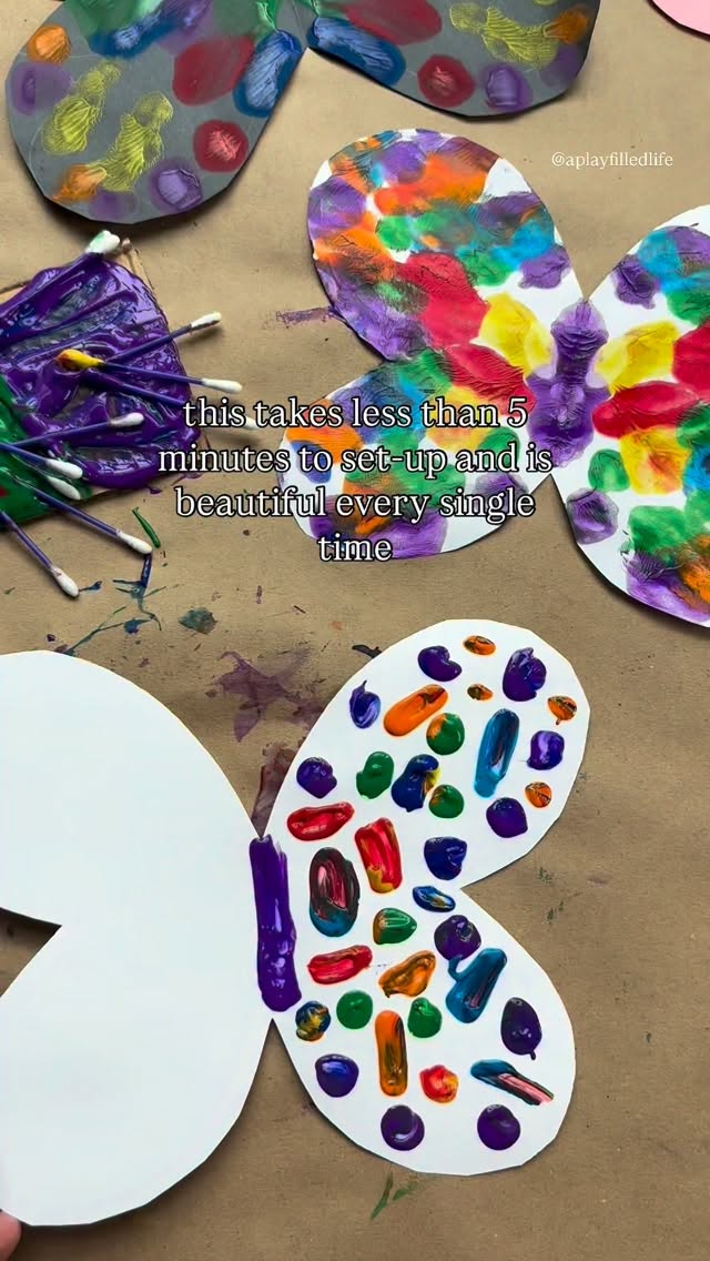 Follow for more ideas you can set-up in 5 minutes or less.
andddd I made it even quicker for you- I made a free printable with 3 butterfly templates. Comment FLY and I’ll send it your way!
Download. Print. Craft. 🦋
Have fun!
