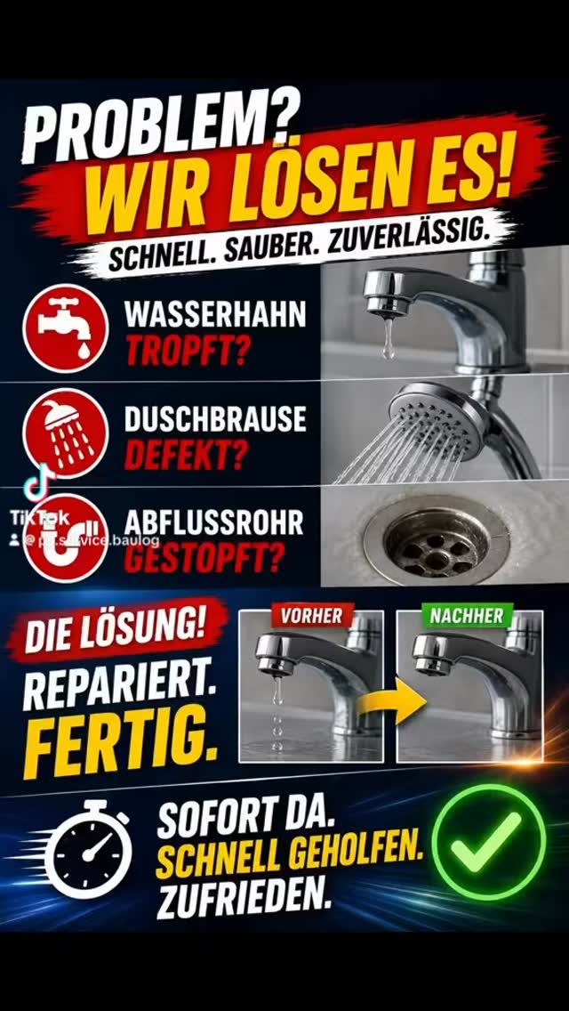 🚨 Sanitär-Notfall? Wir helfen schnell! 🚨
💧 Wasserhahn tropft?
🚿 Duschbrause defekt?
🚽 Toilette verstopft?
🔧 Abfluss dicht?
✅ Kurzfristige Termine
✅ Oft Hilfe noch am gleichen Tag
✅ Schnell • Sauber • Professionell
📍Für euch unterwegs in Sachsen & Sachsen-Anhalt
📲 Jetzt per WhatsApp oder telefonisch melden:
017621810957
Speichern & teilen — man weiß nie, wann man plötzlich einen Klempner braucht 👨🔧🔥
#handwerker
#notdienst
#sachsen
#sachsenanhalt
#viral