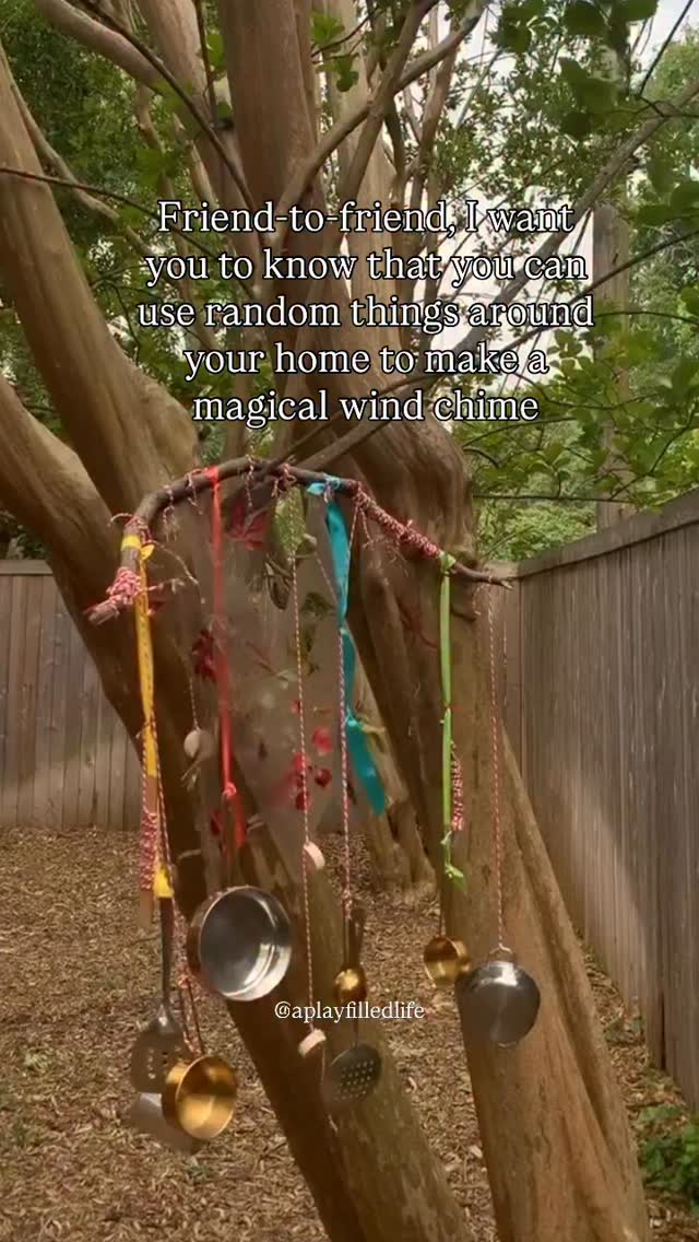 Grab a stick in your yard or on your next walk, string some yarn, string, lids, pans, bells- anything you have- and you can have one of these cuties too!
Hi 👋🏽 I’m Gina. I’m a teacher and I have four kids and I share play-based ways to support learning, regulation and play! Follow along and let me know where you age from!