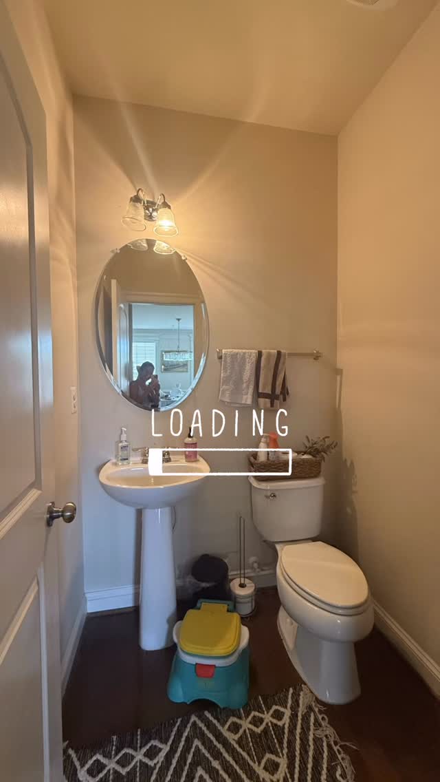 Petite powder room with a punch of personality is my specialty 😉