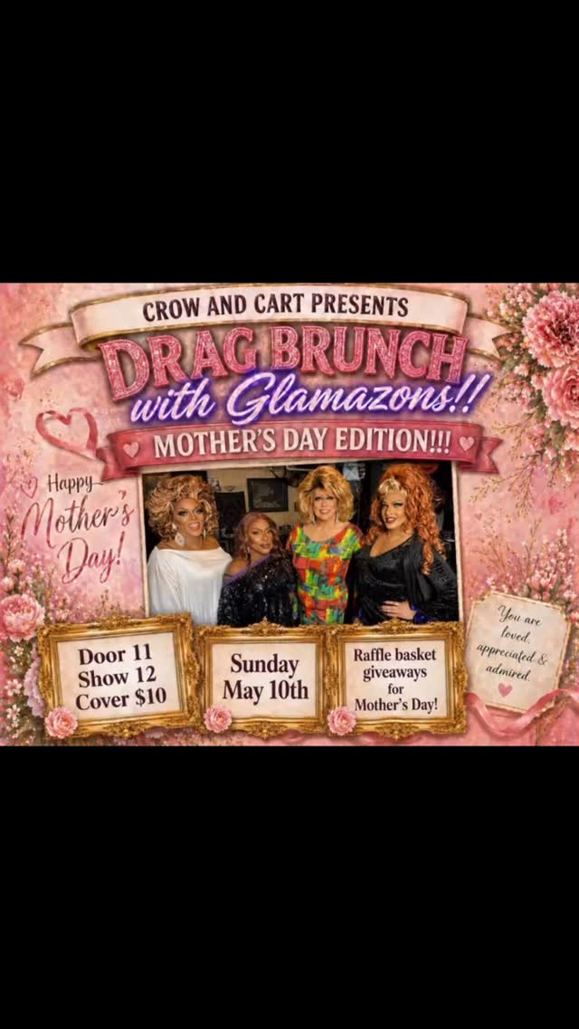 MOTHER. HAS. ARRIVED. 👠
Join us for a Mother’s Day Drag Brunch with The Glamazons✨
Where the heels are high, the pours are strong, and the queens are serving.
Treat mom to something unforgettable… or at least something she’ll never forget!
#cocktailsandmocktails #eugeneoregon #shrubcocktails #crowandcart #dragbrunch