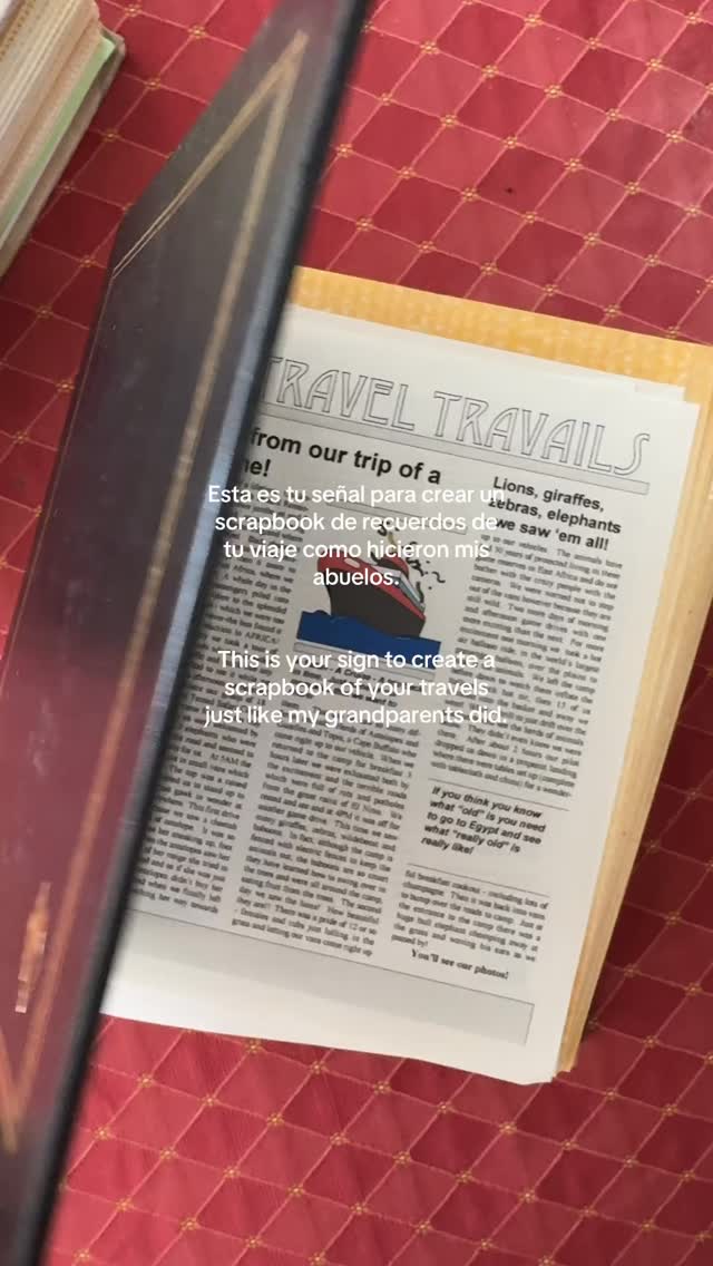 Esta es tu señal para crear un scrapbook de tu viajes.
This is your sign to create a scrapbook of your travels.
#memorykeeping #scrapbook #grandparentslove #memorybook