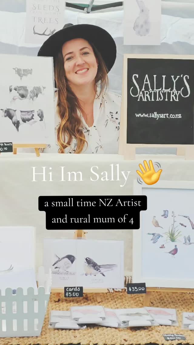 Hi I'm Sally 👋
Just a small time NZ Artist trying to create art that kiwis -and ours kids- can relate to.
Whether it be if they love hunting, farming or fishing 🙌
If you see this pop up in your feed, Say Hi👋 and where you are from🫶
.
.
.
.
.
.
.
.
#findmypeople #nzartist #nzmum #nzfarming #huntingart