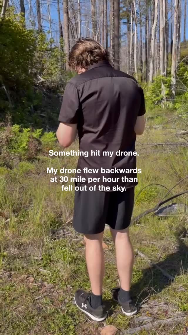 My drone was hit by something (A bird? A bee? Who knows). After being hit it started flashing warnings and flew backwards at 30MPH away from me. It then proceeded to spin and fall out of the sky. This video documents my journey through the woods, fallen trees and black berries in search of the drone. Huge shout out to @sandyhart1963 for filming the adventure and giving me a ride back to my car! 🤣