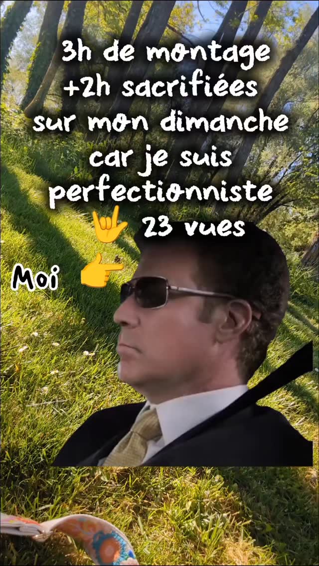 Je suis sûre que tu as connu ça aussi 🤣
5h de montage pour 45 vues 💥