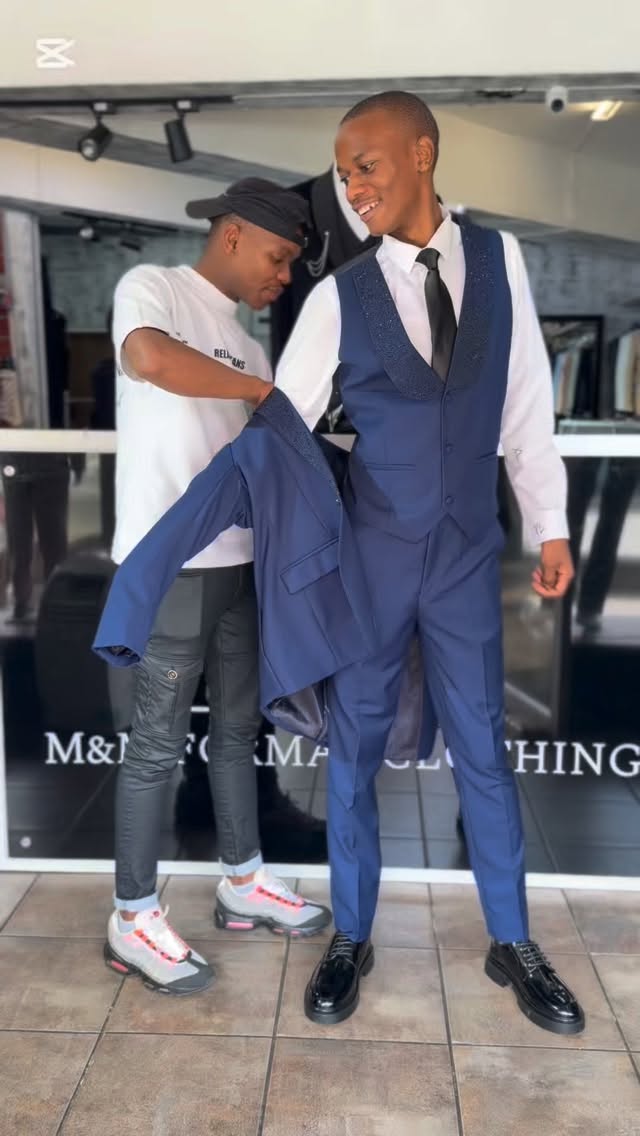 Check out this outfit only at our shop…..
* Suit - 2000
* Shirt - R350
*Brooch-150
* Necktie - R150
* Belt - R250
* Cologne - R500
* Shoes - R750
* Total - 4000
www.mandmformalclothing.com…. Update your wardrobe only at M&M Formal Clothing
#mandmformalclothing #creatorsearchinsight #southafrica #steezybwoi #matric2026