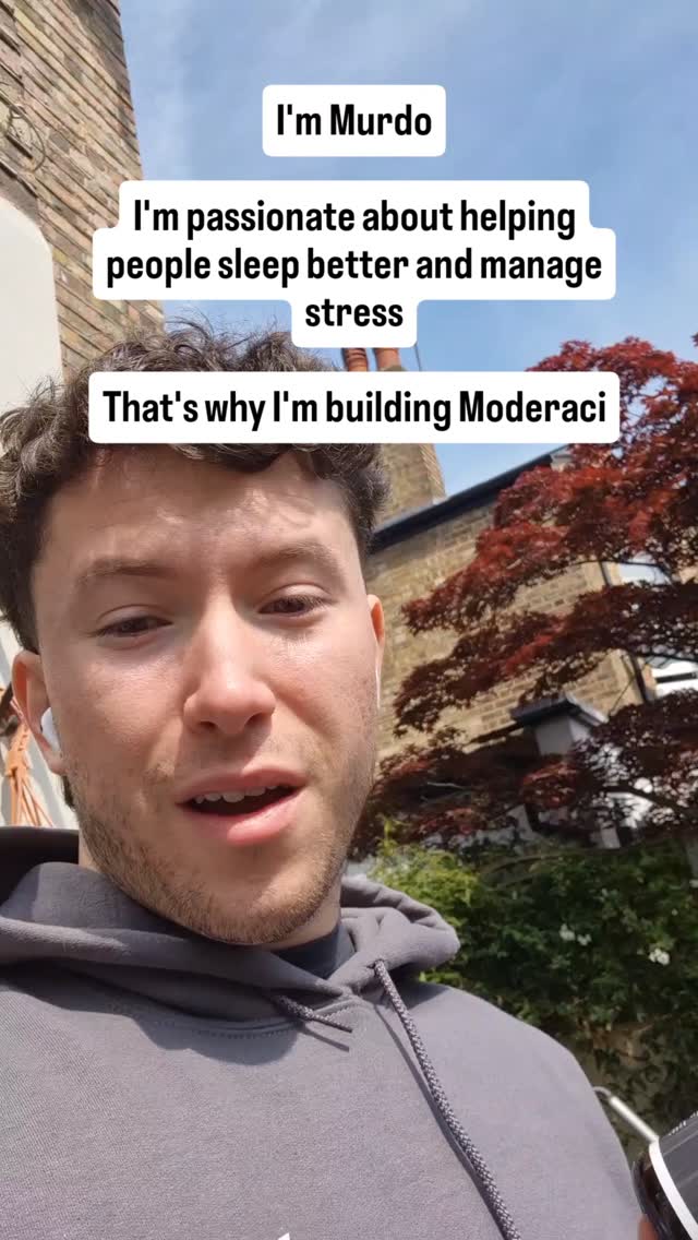 I'm building Moderaci so I can best help people to sleep better and manage stress in their lives.
#sleep #sleephealth #healthylifestyle #moderaci