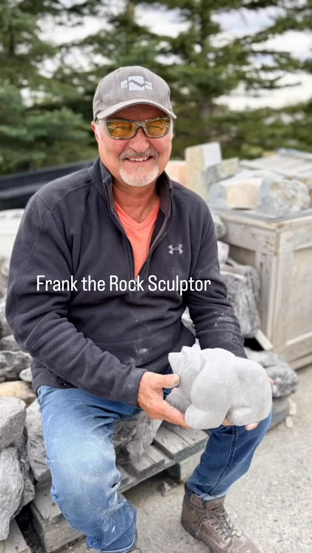 A studio tour with Frank Bitonti - the hard rock sculptor 🪨
Part of the appreciation of art is seeing the hard work and all the steps behind the finished product - where the hands do the work & the creative has a vision.
Even before all of this, it starts at the quarry, selecting stone, transporting it to the studio. Big giant slabs, heavy huge boulders. How does one even start?
Watch Frank as he takes one big giant piece of stone down to smaller segments, then eventually putting his artists mark onto rock canvas to create bears, trees, hearts….and more.
Frank’s finished work can be found in Bragg Creek AB at The Painted Moose Artist Collective 🐻
@thepaintedmoose
@onepennyrocksculpting
@visit_bragg_creek