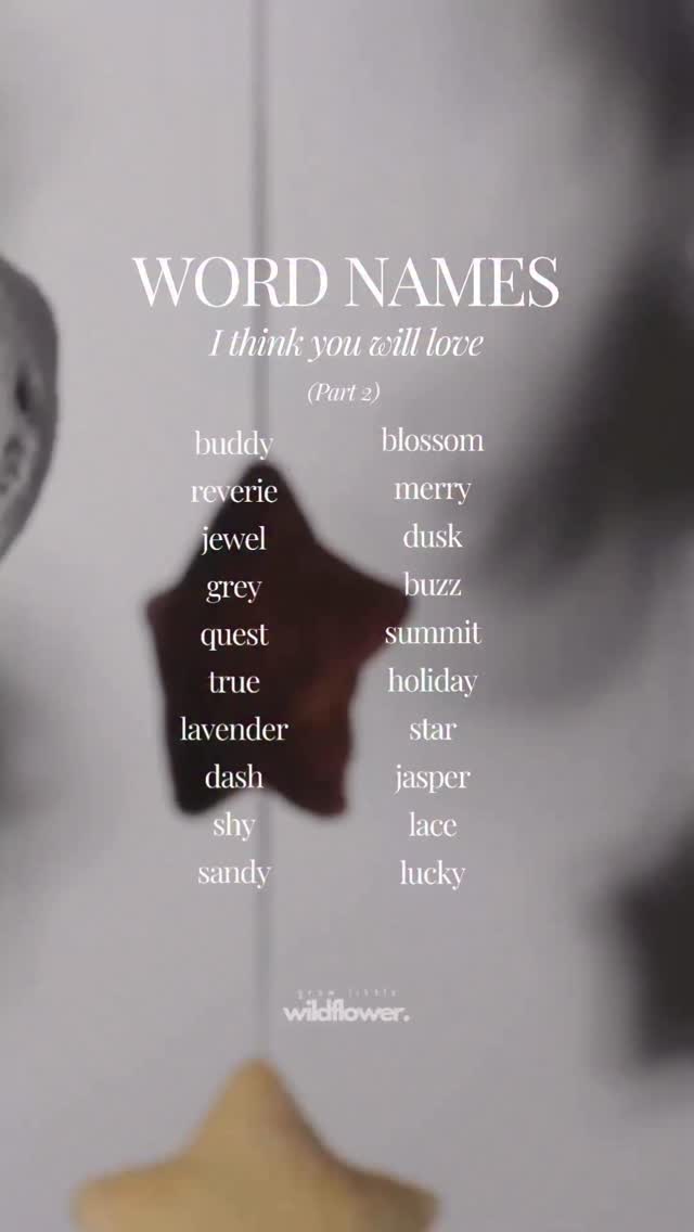 Word names ~ PART 2 ❤️🔥
Honestly I LOVE THIS STYLE OF NAMES!
They’re not ‘just words’
They’re little stories.
Little memories.
Little moments you can name your baby after (how special is that!)
There are no rules here.
If it feels like them… go for it. Perhaps the first name spot is where it belongs or maybe snuggled neatly in the middle 💫
SAVE this for when one of these words suddenly feels like your baby’s name 🤍 …and visit the linked reel for part 1 🥹🫶
I hope these words names inspire you! 💫💫💫🍃
#growlittlewildflower
