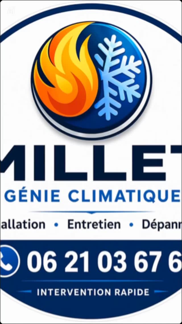 ❄️🔥 Millet Génie Climatique
Spécialiste en climatisation et froid
🔧 Installation • Entretien • Dépannage
👨🔧 Professionnels & particuliers
📍 Basé à Athies-sous-Laon
🚗 Intervention dans l’Aisne et la Marne
📞 Devis gratuit – Contact en message privé ou par téléphone 06.21.03.67.67