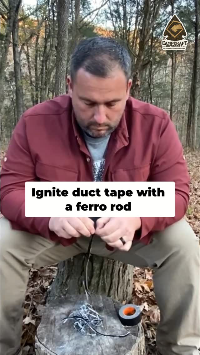 Who knew duct tape was a fire-starting secret weapon? Watch how a simple hard scrape and a bit of pumping magic turns tape into flames. 🔥 You've gotta see this! #CampCraft #FireStarting #DuctTapeHacks #OutdoorSkills #Bushcraft #CampingTips #SurvivalGear #GetOutside #WildernessCulture #Reels