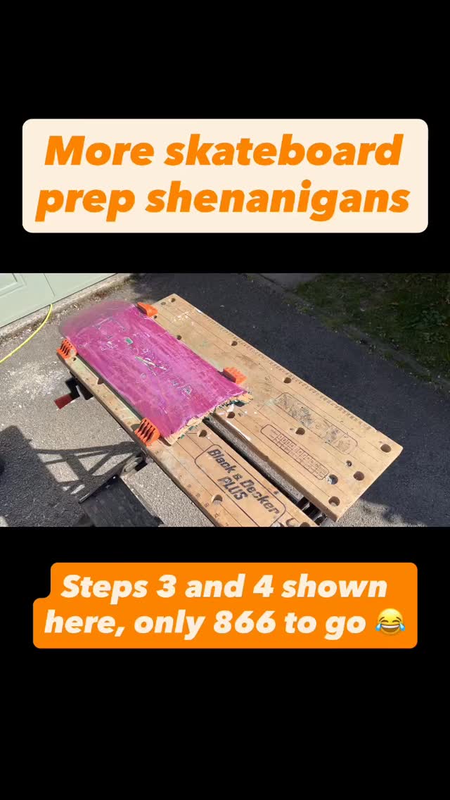Taking advantage of the sunshine this morning to get some more skateboards sanded and cut down ready for re-building back into useable pen blanks.
I joke about the number of steps, but honestly, there is SO MUCH work to do on these before any actual pen making commences.
If you’re on the list this summer please keep a look out for the email about materials and nibs coming in the next week or so.
#blackrobinpens #skatepen #fountainpencollector #penmaking #recycledskateboards