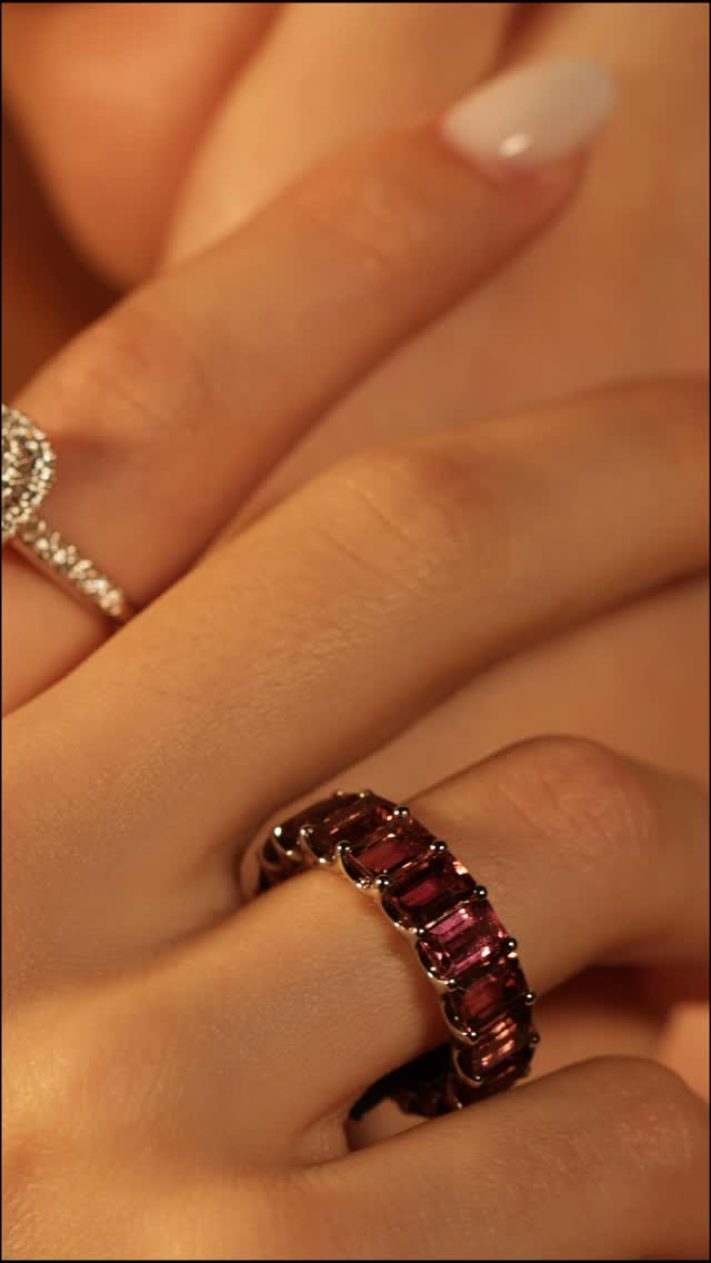 Most eternity rings are set with diamonds. This one holds 17 pink tourmalines totalling 10.45 carats. The decision to use colour instead of white stones changes everything about the piece.
An eternity ring is defined by continuity, stones set all the way around the band with no beginning and no end. In diamonds, that continuity reads as brilliance. In tourmaline, it reads as colour. Deep, saturated, uninterrupted pink running the full circumference of the finger. Each of the 17 stones is octagon cut, a shape that maximises the surface area of the stone and lets the colour sit at the face rather than disappear into depth. At 10.45 carats total, the band does not catch light the way a diamond ring does. It holds colour the way almost nothing else can.
The ring weighs 5.20 grams of 18-carat white gold. A setting that disappears entirely behind what it carries.
On the same hand, a teardrop diamond ring in white gold, one F-VS stone at 0.42 carats framed by 52 brilliant-cut diamonds in G-SI at 0.55 carats, 5.30 grams of white gold that reads as the quietest piece in the image and somehow belongs exactly where it is. At the ear, 18 fancy-cut diamonds in F-VS at 0.77 carats surrounded by 40 brilliant-cut stones in G-SI at 0.32 carats. White gold, 4.00 grams, worn as though they were always there.
Colour and clarity. The same hand. An entirely deliberate conversation between the two.
By private appointment only.
The BrandZ — A Luxury Experience.
#thebrandz