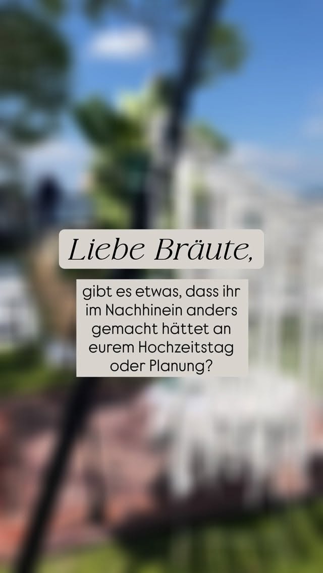 Würdest du jetzt etwas anders machen? Schreibs mal in die Kommentare 👇
Man plant und überlegt so viel und weiß es am Ende eben doch erst danach, ob es richtig war oder etwas gefehlt hat. Als „Bride to be“ freue ich mich über deine Tipps oder Ratschläge 😉
#bridetobe
