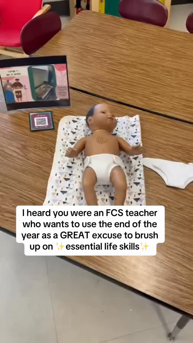 I smile so hard every time I think about this resource. 12 REAL birth work professionals from San Antonio, TX poured their heart and talent into creating this incredible resource on how to properly care for a newborn baby. they cover:
- Diapering 🧷
- How to Hold 👶🏻
- Breastfeeding & Pumping ⛽️
- Bottle Feed 🍼
- Car Seat Safety 🚗
- Safe Sleep & Co Sleeping 🛌
-How to Swaddle 🌯
- How to Prepare Formula 🍼
- Babywearing 🦘
-Bathing & Cord Care 🛁
- Tummy Time 🐛
- How to Soothe 🤫
Comment “NEWBORN” to get the professionally demonstrated stations for $10
OR
Comment “CLOSET” if you’re ready to have the rest of your year AND next year planned when you join the #1 lesson library for busy Family & Consumer Science teachers ✨
#fcsteacher #facsteacher #sayyestofcs #familyandconsumersciences