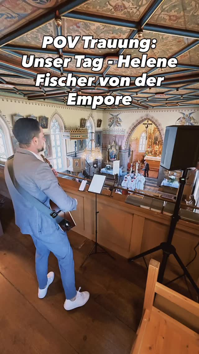 POV Trauung: Unser Tag von Helene Fischer von der Empore gespielt
#livemusik #simonsmusik #hochzeitsmusik #akustikgitarre