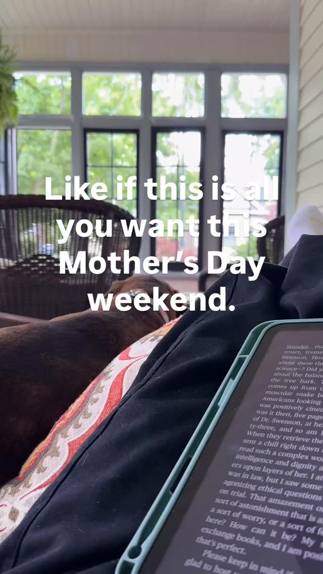 A sun porch.
A book.
A dog.
A cold, iced tea.
A calm, quiet moment.
Is this your dream Mother’s Day moment too?
Hit like and hit follow. We’re your people. @babblewithbrookeig the anti-influencer take on everything for 40+ ladies- fashion 👠 + food 🥘 + beauty 💄 + travel ✈️ + parenting 👶 + wellness 🧘♀️ + entertainment 🥂 and more!
#Mother’sDay #WhatWomenWantForMother’sDay #Mother’sDayPerfection #Mother’sDayGift