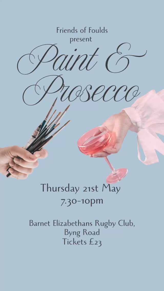 Paint. Sip. Switch off. 🍷🎨
Join us for a relaxed night of creativity (no experience needed!)
📅 Thurs 21 May
🕢 7:30–10pm
📍 Barnet Elizabethans Rugby Club
Spots are limited 👀
👉 friendsoffoulds.co.uk/event-details/painting-and-prosecco
#BarnetMums #FouldsSchool #PaintAndSip #NorthLondonEvents #PTAEvents