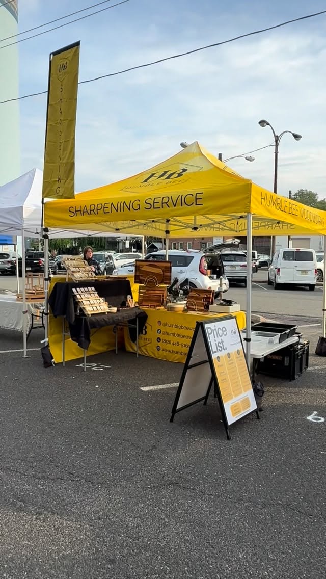 We will see you tomorrow @burlcofarmersmarket and Sunday @hhfarmersmarket for all your sharpening needs. We are already behind on our cutting board stock thanks to a strong first few weeks! Come see why our boards are so beloved!