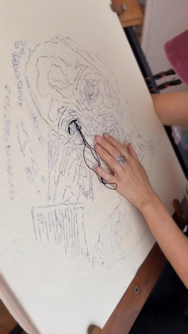 Stitch by stitch, day by day.
Making of the a portrait before being framed in Girl Dust.
This piece, Mehon - is of Felicity, a poet and activist. I started the year by creating work for Terre des Hommes, the organisation that fights for children’s rights and advocates for girls worldwide. I am so grateful to have the opportunity to work alongside people who truly do the work that changes lives.
Can’t wait to show you this piece in its final phase.
Happy Sunday beautiful people!
#embroidery #embroideryportrait #terredeshommesnederland #needlework #fibreart sheleads
