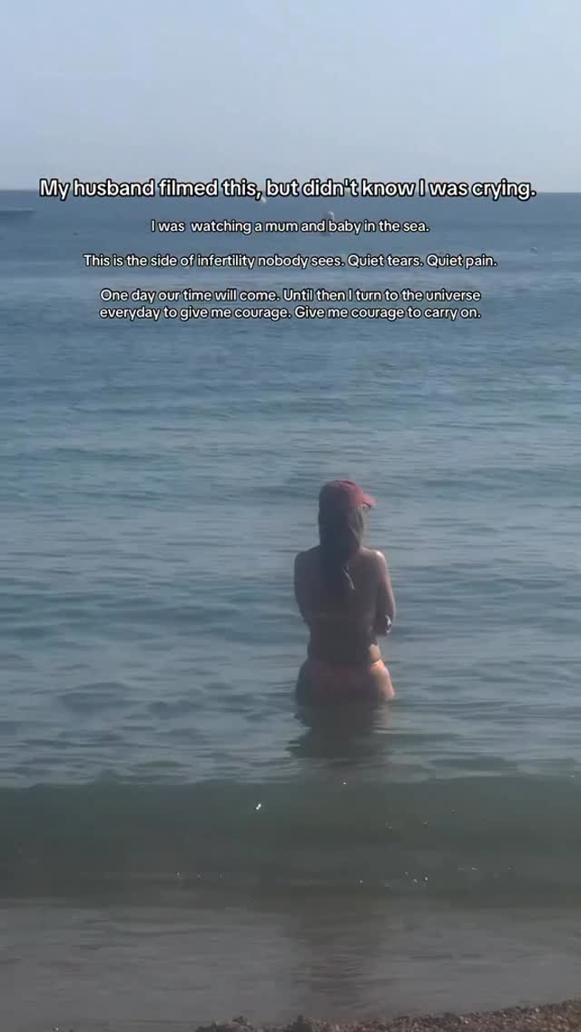 Thank you so much for sharing this, Talia @taliainbloom
“The silent moments can often be the most challenging. For those on an infertility journey, the quiet pain is a reality that is rarely seen. Watching a mother and baby by the sea can amplify these unspoken feelings.
This is the hidden side of infertility that many do not witness – the quiet tears, the concealed anguish. It’s a profound experience filled with a unique kind of sorrow.
Despite the difficulties, there’s a persistent hope that one day, the time for a miracle will arrive. Until then, turning to the universe for strength and courage is a common practice, providing the fortitude to continue.
Sending immense love to anyone else navigating this path and waiting for their own miracle.”