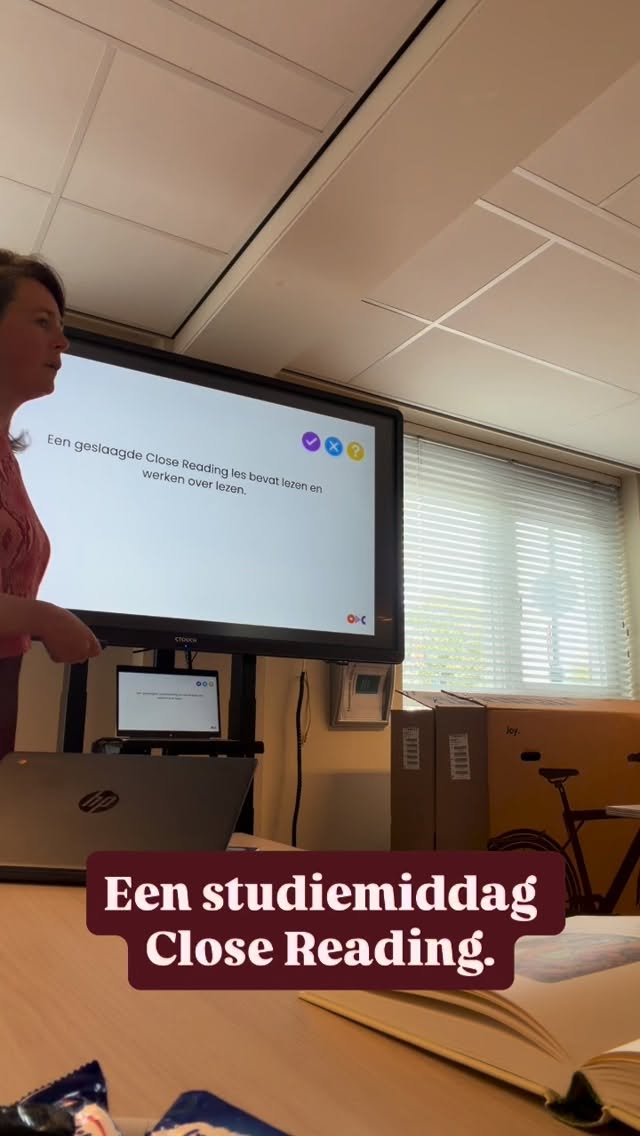 Twee observaties Close Reading én een studiemiddag. Na 2,5 weken niet op locatie gewerkt te hebben kun je me niet blijer maken met zo’n dag vol boeken en enthousiaste leraren.